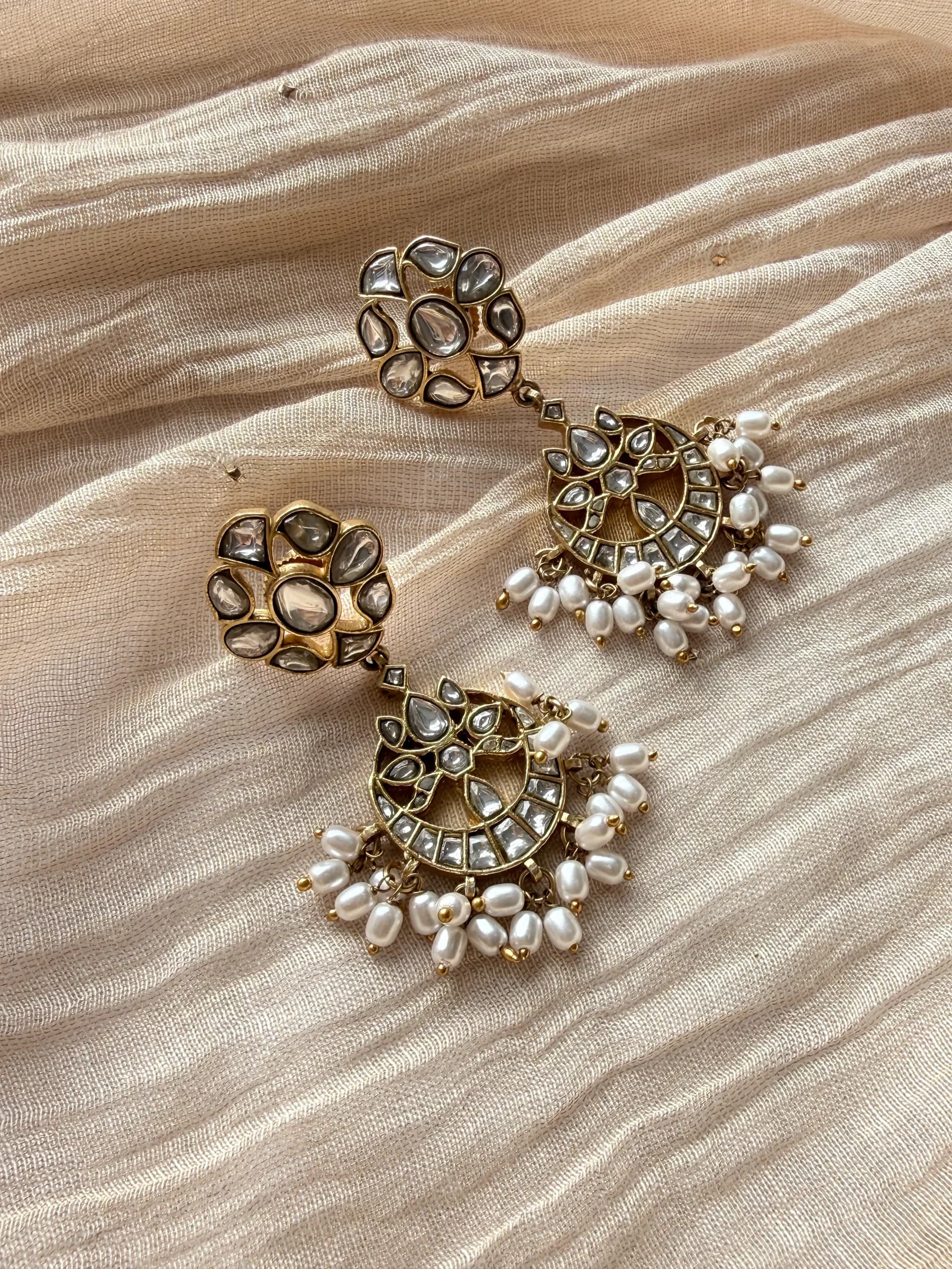 Avira Earrings – worn close-up