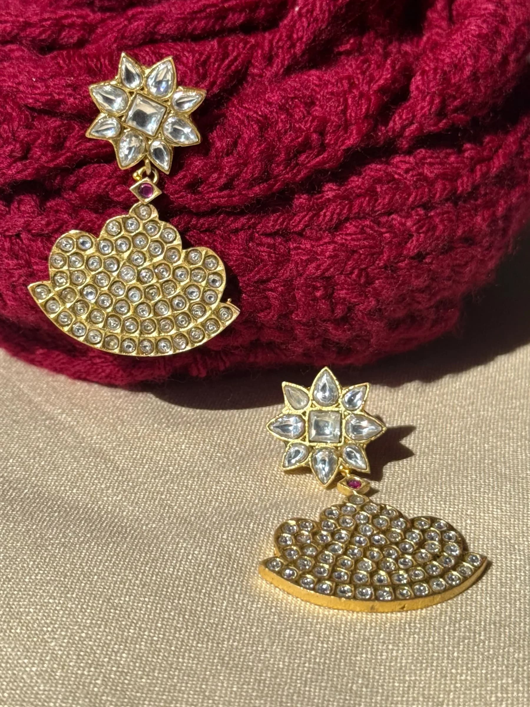 Boond Earrings – worn close-up