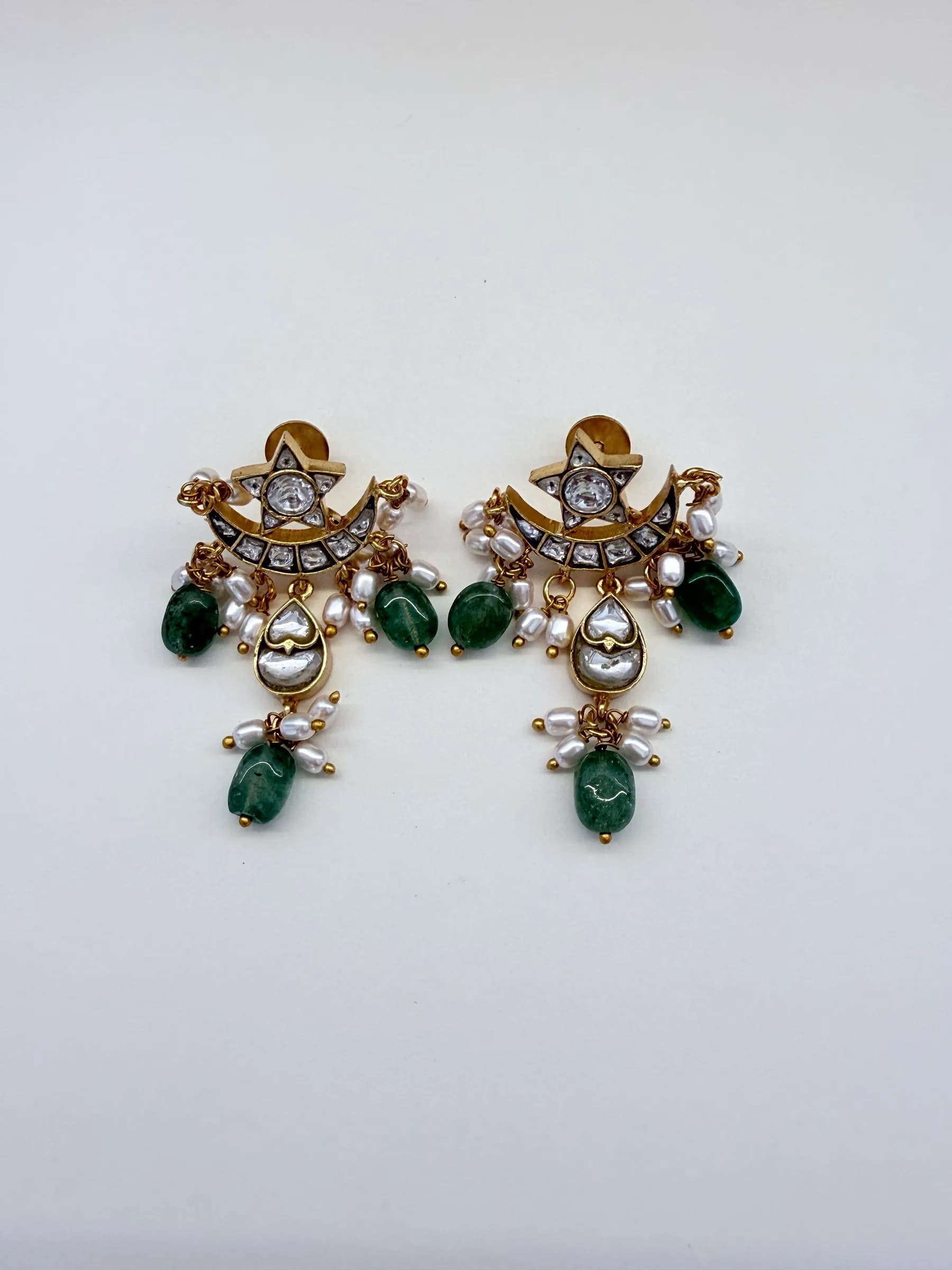 Chantara Earrings – worn close-up