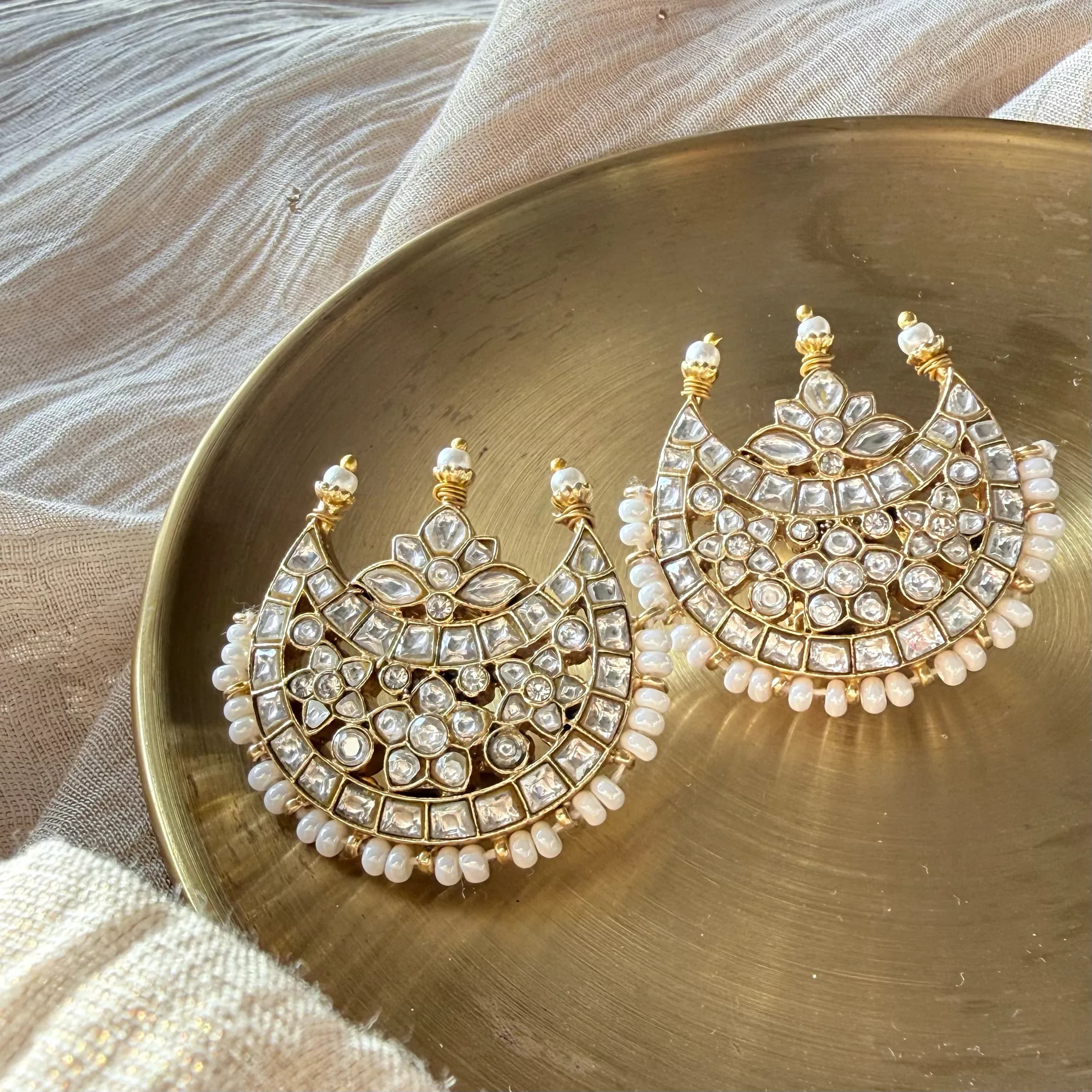Inara Earrings – worn close-up