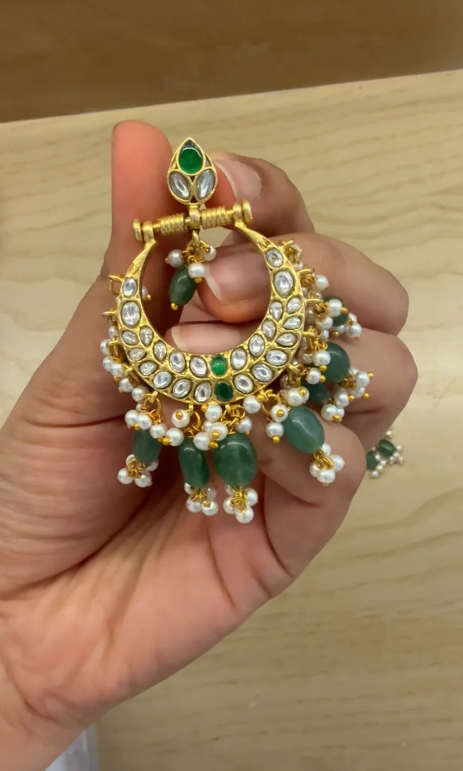 Misri Earrings – worn close-up