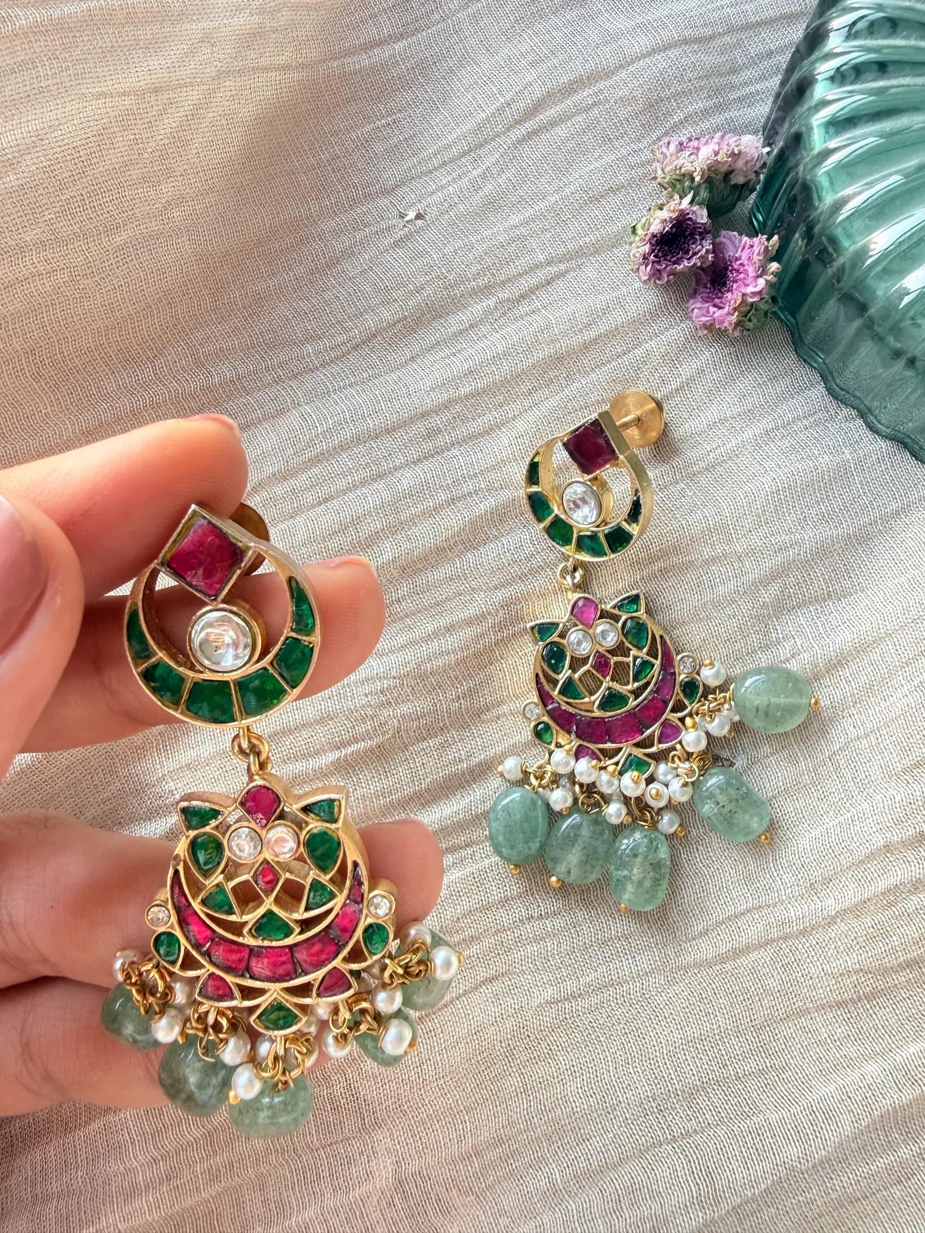 Orva Earrings – worn close-up