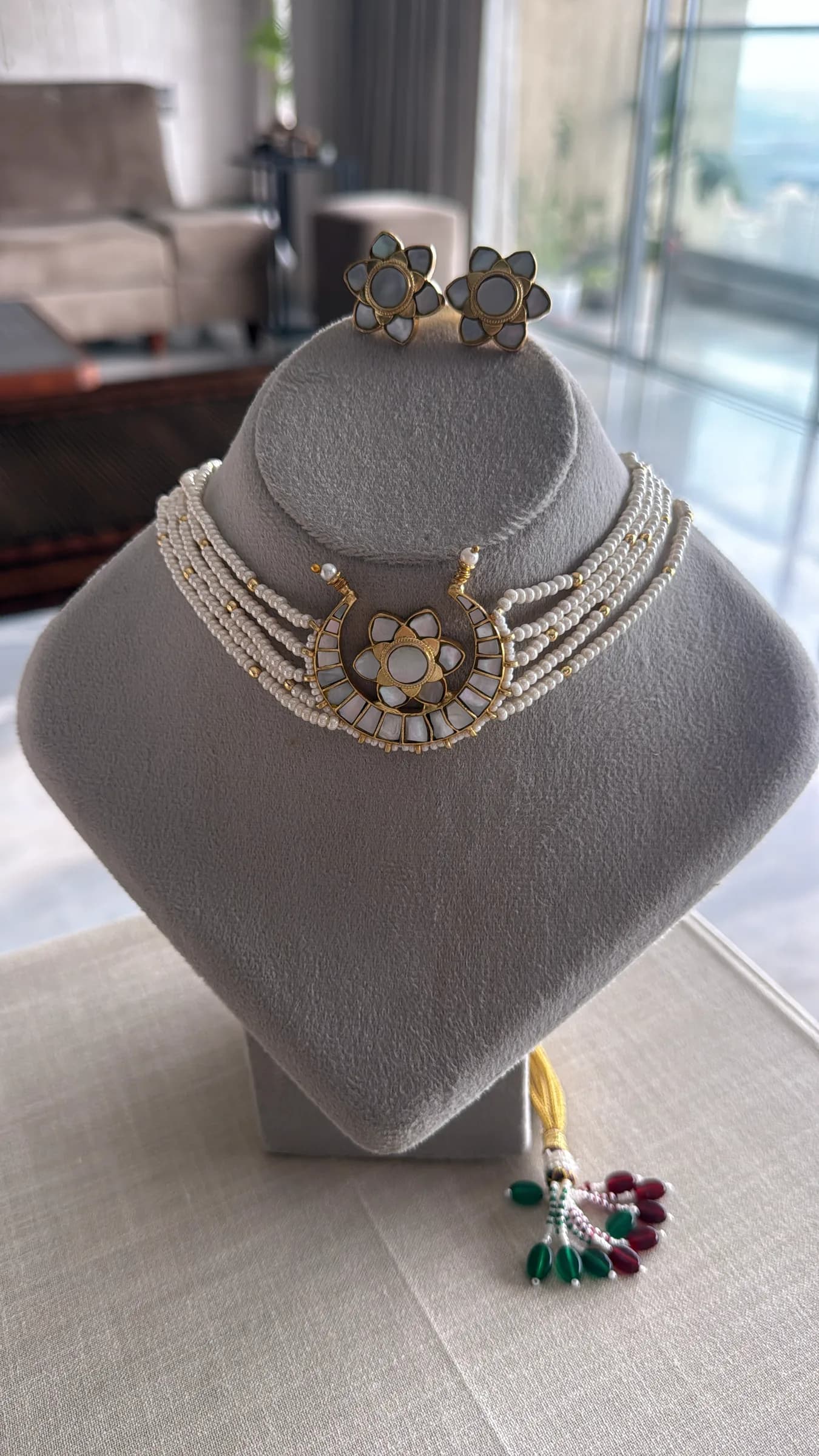 Rohini Choker – worn close-up